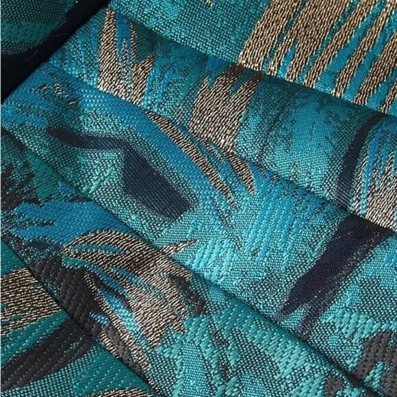 NWT Aidan Mattox One Shoulder Tiered Ruffle Abstract Floral Print Dress size 10 - Picture 2 of 6